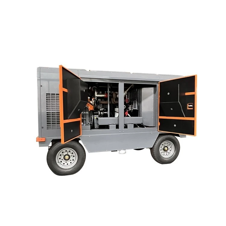 Diesel Portable Mobile Rotary Screw Air Compressor